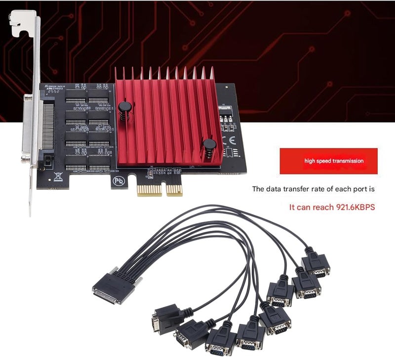 PCIe to 8 Port RS232 Port Expansion Card Extender for Industrial WCH384 Low Profile Bracket Chassis Accessory Computer Card - Image 3