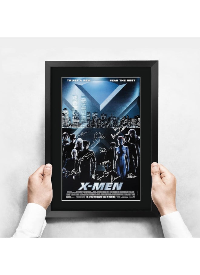 HWC Trading HWC Trading X-Men 1 Hugh Jackman, Patrick Stewart 16 x 12 inch Framed Gifts Printed Poster Signed Autograph Picture for Movie Memorabilia Fans - 16" x 12" Framed  - Image 3