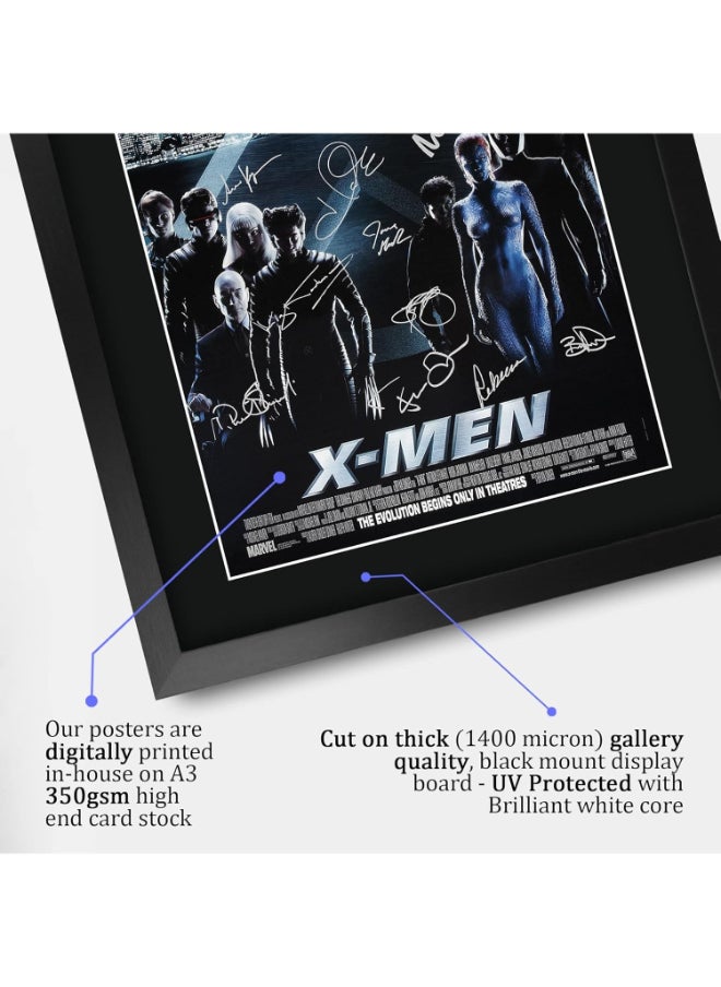 HWC Trading HWC Trading X-Men 1 Hugh Jackman, Patrick Stewart 16 x 12 inch Framed Gifts Printed Poster Signed Autograph Picture for Movie Memorabilia Fans - 16" x 12" Framed  - Image 4