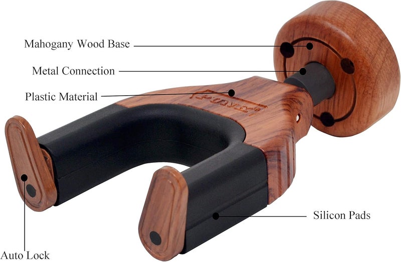 PUNK Guitar Wall Mount Guitar Hanger,Guitar Hook Guitar Stand,Auto Lock Guitar Wall Hanger,for Acoustic,Electric,Classical,Bass - Image 3