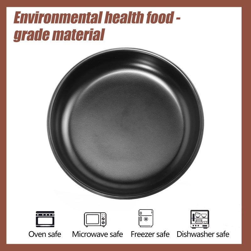 Unbreakable Melamine Snack Plates 2pcs Set 8.5 Inch Round Serving Trays for Sushi Appetizers Party Tableware - Image 5