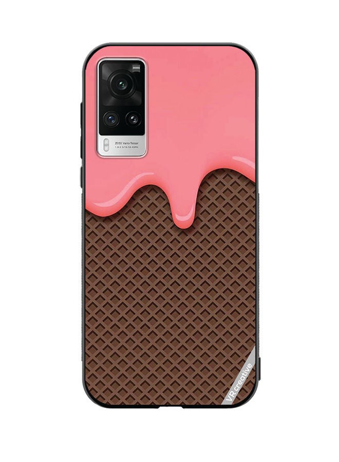 VR CREATIVE غطاء حماية لهاتف Vivo X60 Pro بتصميم وافل متعدد الألوان - Image 1