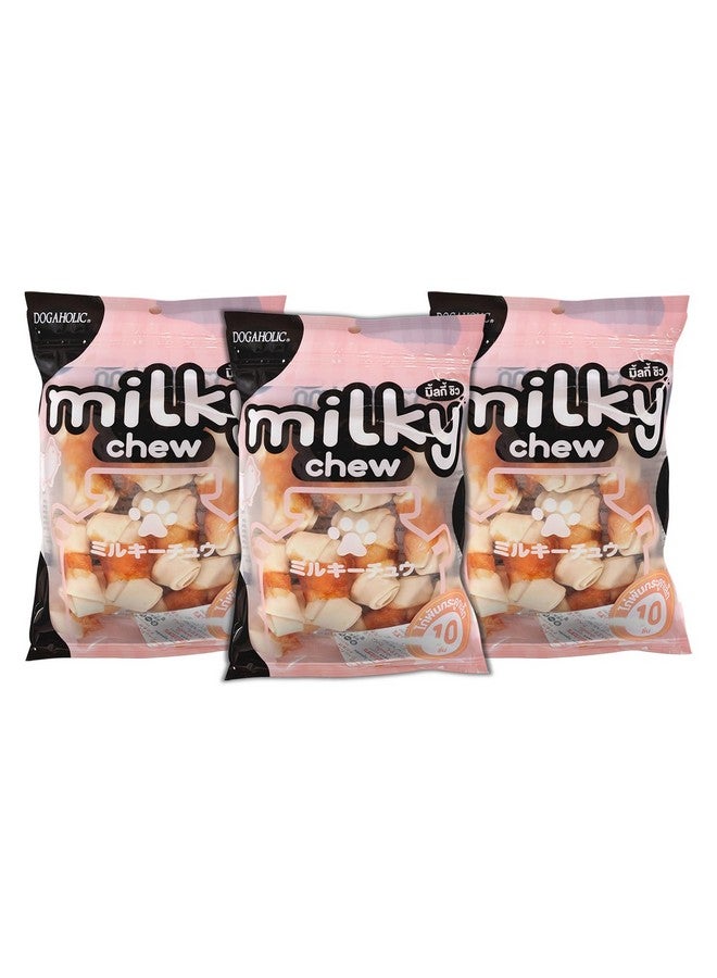 Rena Milky Chew Chicken, 10 Pieces, Pack of 3 (Bone Style) - Image 1