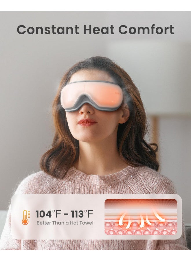 RENPHO RENPHO Eyeris 1 - Birthday Gifts, Eye Massager for Migraines with Remote, Heat, Compression, Bluetooth, Heated Eye Mask, Temple Massager, Eye Care Device for Reduce Eye Strain, Dark Circles, Dry Eyes - Image 3