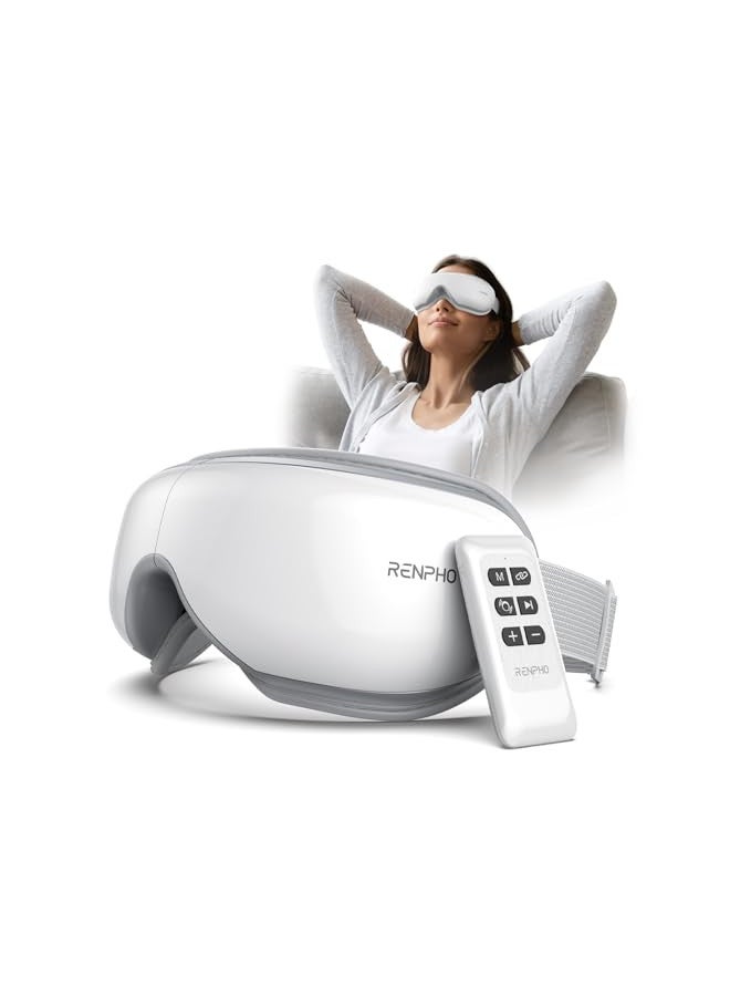 RENPHO RENPHO Eyeris 1 - Birthday Gifts, Eye Massager for Migraines with Remote, Heat, Compression, Bluetooth, Heated Eye Mask, Temple Massager, Eye Care Device for Reduce Eye Strain, Dark Circles, Dry Eyes - Image 1