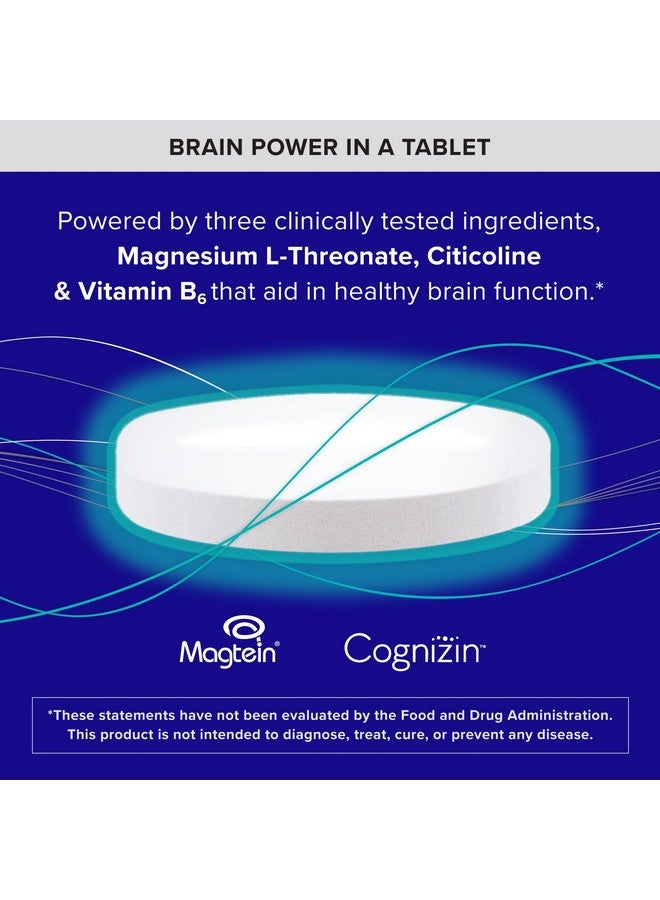 Qunol Brain Health Memory Plus with B6, Magnesium L-Threonate & Citicoline, Clinically Tested Ingredients to Improve Memory, Focus, Attention and Productivity, 60 Count (Pack of 1) - Image 3