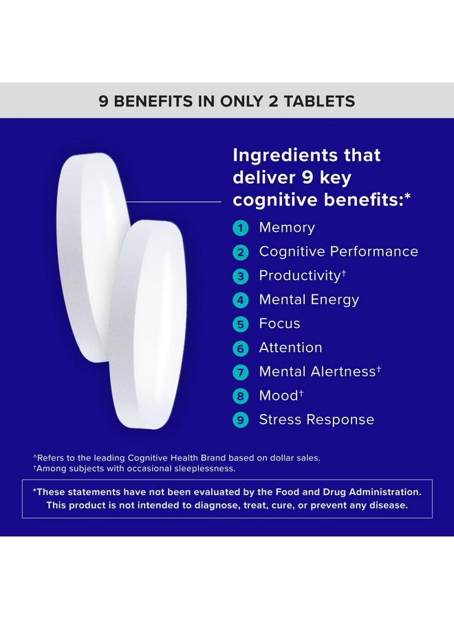 Qunol Brain Health Memory Plus with B6, Magnesium L-Threonate & Citicoline, Clinically Tested Ingredients to Improve Memory, Focus, Attention and Productivity, 60 Count (Pack of 1) - Image 2