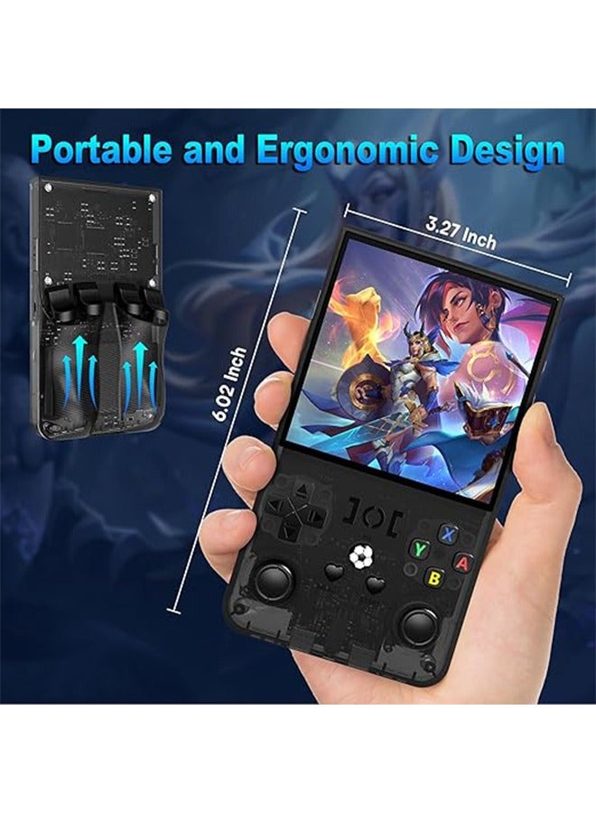 Upgrade R36 Max Retro Gaming Console, Retro Handheld Console 4.0'' Screen Linux System, 64G TF Card, Support 30+ Simulators, 4000mAh Rechargeable Portable Pocket Arcade, Black