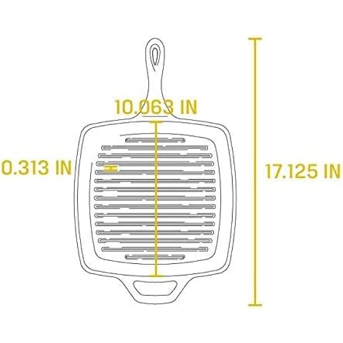 كويزيرا مقلاة شواء مسبقة التتبيل من الحديد الزهر، مقاس 105 بوصة، سوداء اللون، مقلاة مسبقة التتبيل، مقلاة شواء دائرية سوداء من الحديد الزهر، حفلات شواء، نيران تخييم، مواقد حثية، مواقد كهربائية وغازية، مع مقبض سيليكون - Image 4