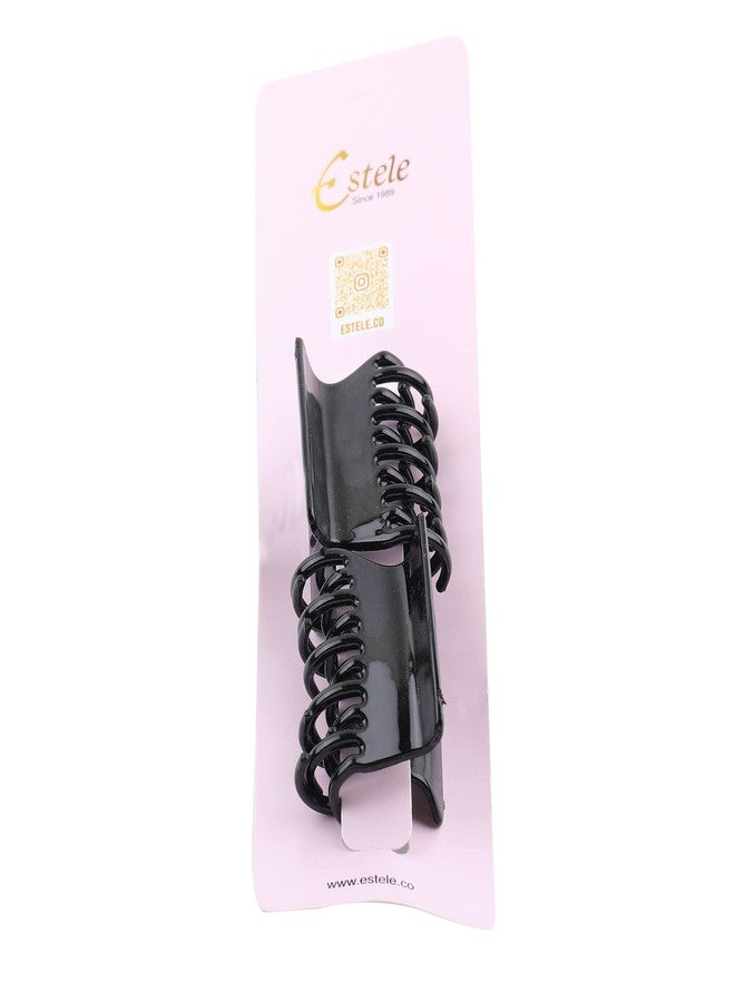 Estele Black Color Hair Clip of Trendy Style for Womens/girls (Pack of 2) - Image 3