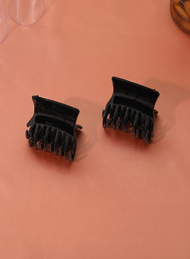 Estele Black Color Hair Clip of Trendy Style for Womens/girls (Pack of 2) - Image 2