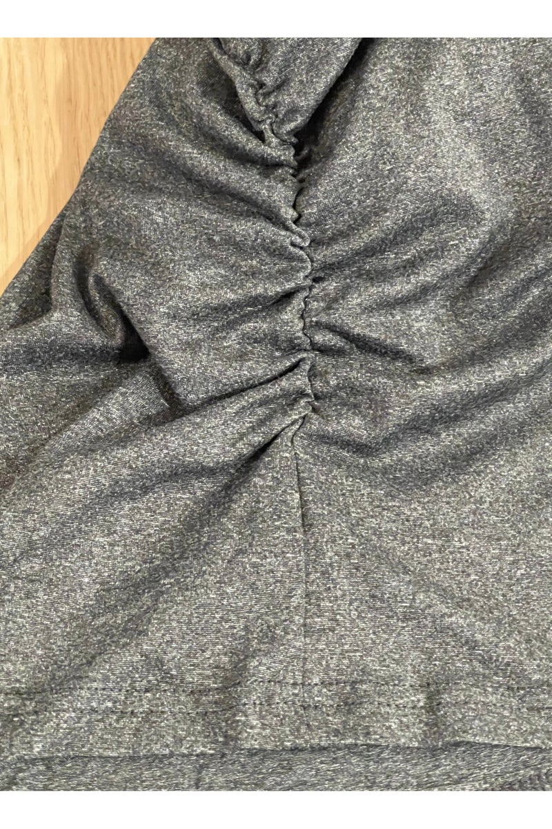 SOLOBUY Pyjamas Set Jersy Women's Long-Sleeved, Elastic Waist, Collar Round,  Color Dark Grey - Image 4