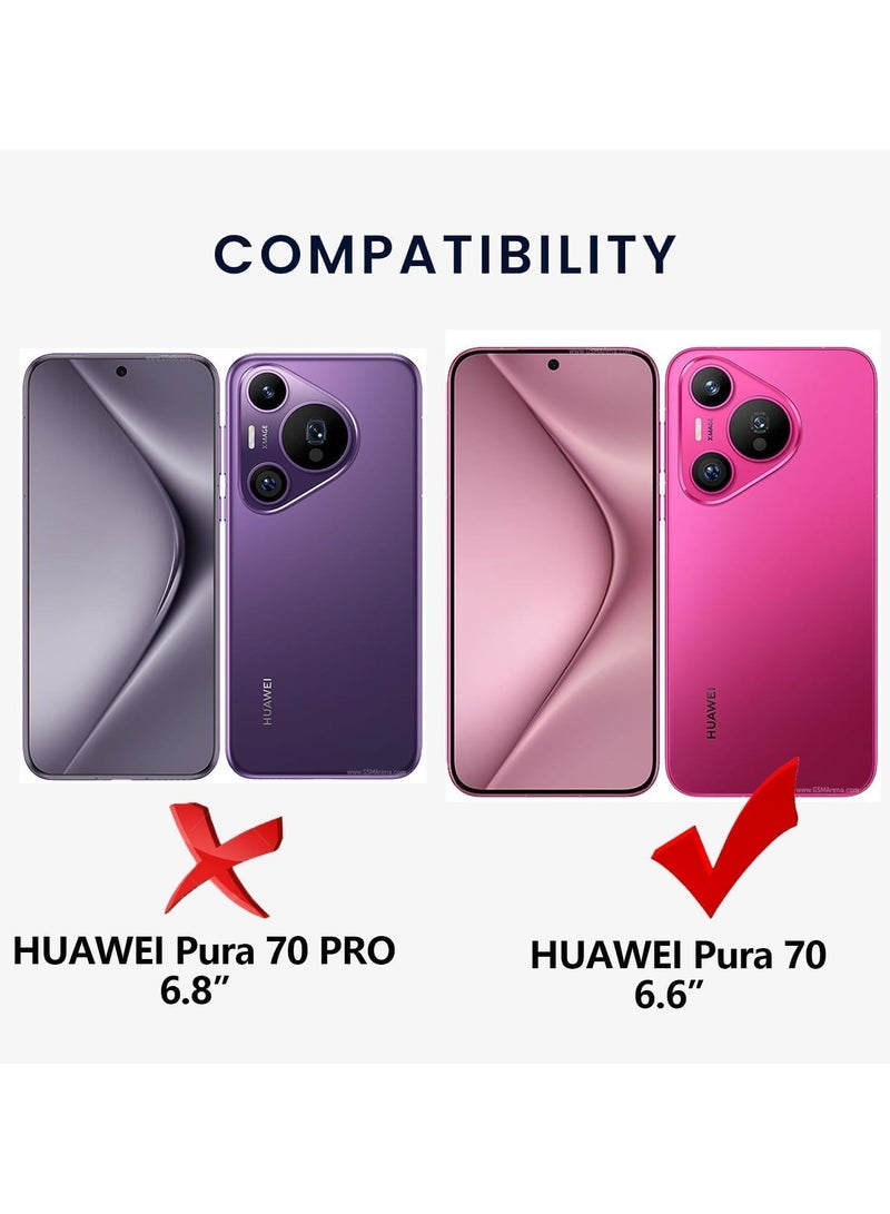 Clear Case Compatible with Huawei Pura 70, Clear TPU Case with 4 Corners Shockproof Protection & Camera Protection Anti-Slip, (Clear) - Image 2