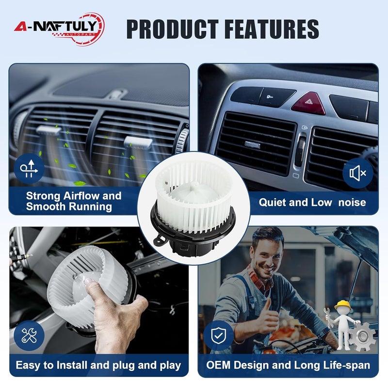 A-NAFTULY AC Blower Motor Fan Replacement for Mercedes Benz Models 2008-2011 - Image 3