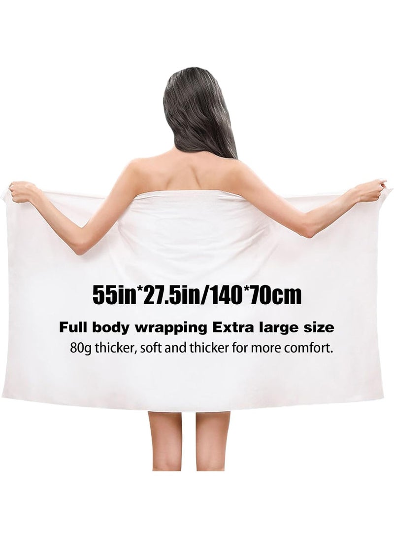 TAPIT Disposable Compressed Bath Towel Tablets 55'' x 27.5'' Plant Fiber Portable Disposable Hypoallergenic Suitable for Camping Travel Sports Hotel Bathroom Beauty Salon (2PCS Disposable Bath Towels) - Image 2