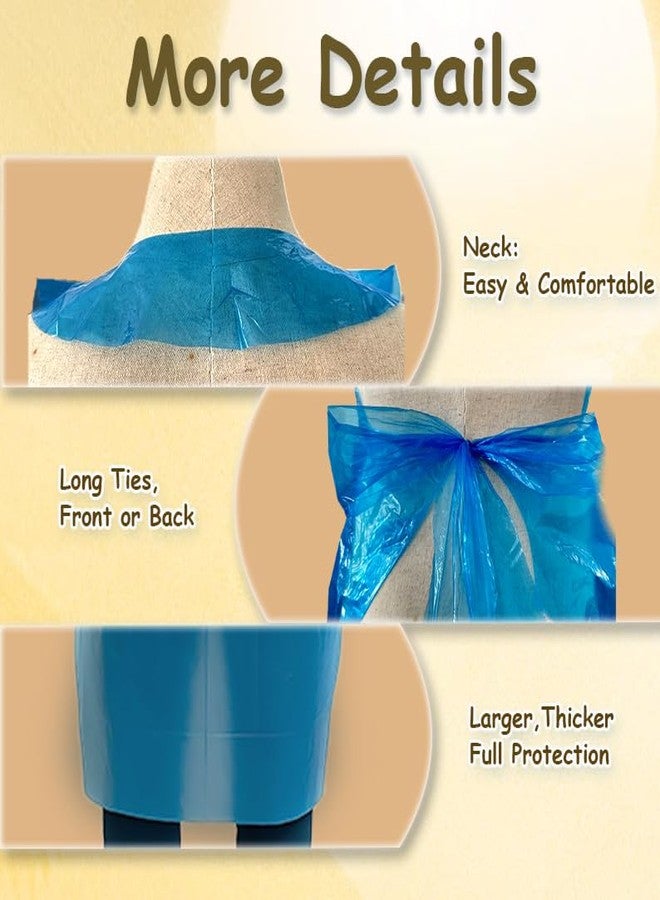 Urby Regular Size Full Body Coverage Disposable Aprons For Adults. Plastic/poly Material.Good For Painting, Dishwasher Apron, Picnic Party,and Medical Uses. Blue 40pk - Image 5