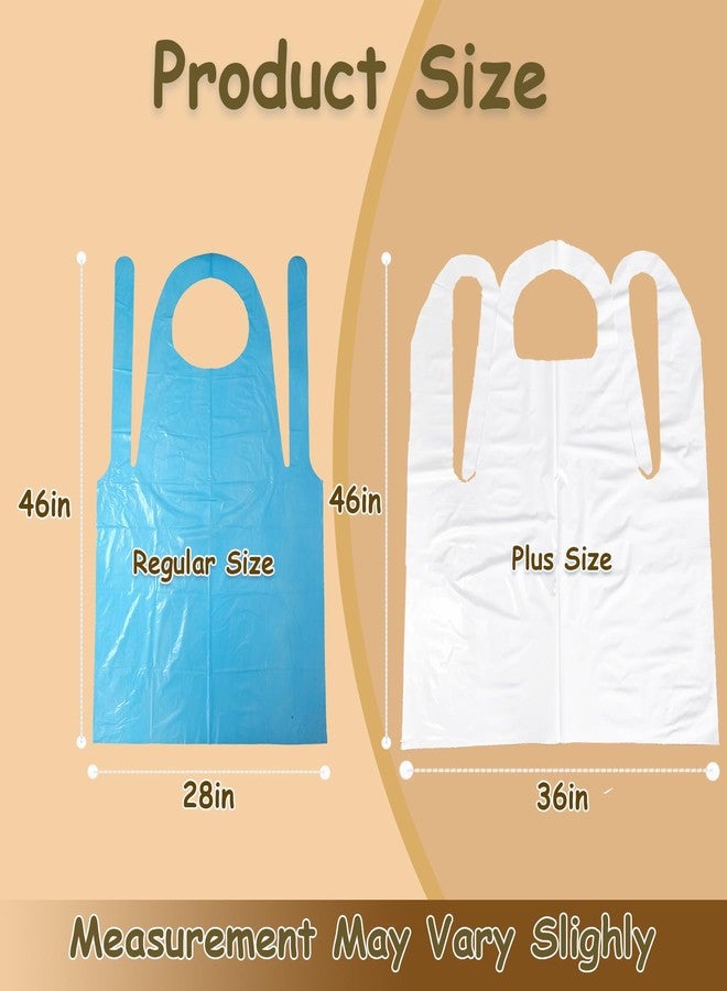 Urby Regular Size Full Body Coverage Disposable Aprons For Adults. Plastic/poly Material.Good For Painting, Dishwasher Apron, Picnic Party,and Medical Uses. Blue 40pk - Image 2
