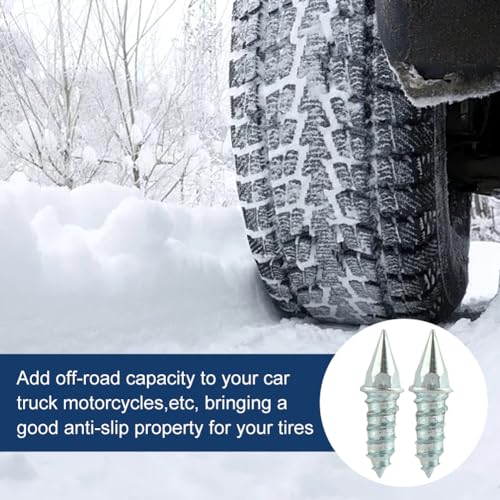 CfoPiryx 50PCS Anti-Slip Snow Screw Stud, Car Off-Road Screw Tire Nail Anti-Slip Wheel Snow Anti Skid Ice Stud Tyre Spike(L=27mm) - Image 3