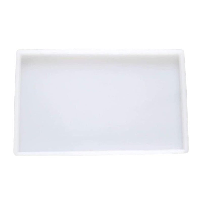 R H LIFESTYLE Resin Large Silicone Irregular Tray Mould for DIY Handmade Plate (Rectangle Plain Tray Mould, 13 X 9 in) - Image 1