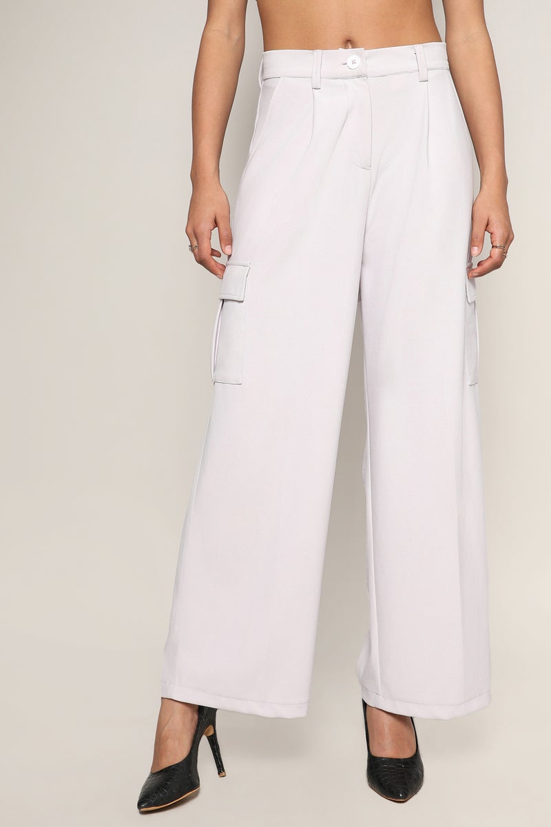 كامبوس سوترا Women's Cream White Baggy Cargo Pants - Image 2
