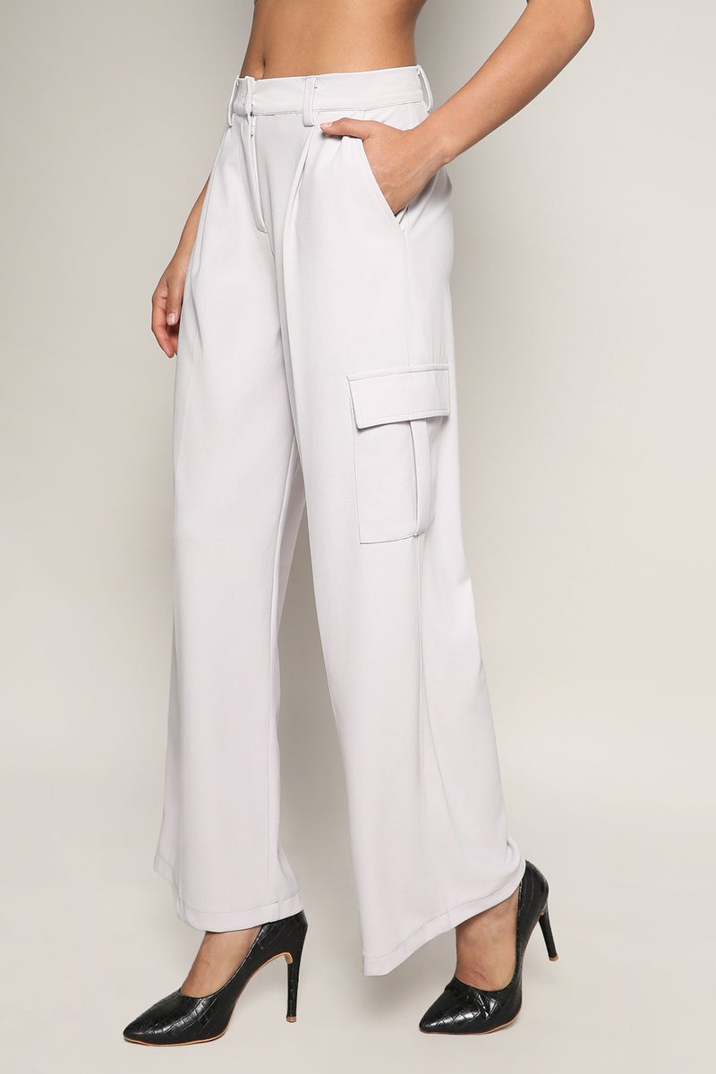 كامبوس سوترا Women's Cream White Baggy Cargo Pants - Image 3