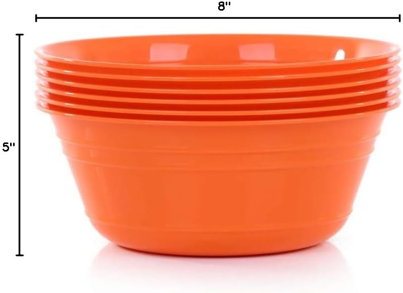 Mintra Office Mintra Home Snack Bowls Medium 6pk 18L Orange - Image 3