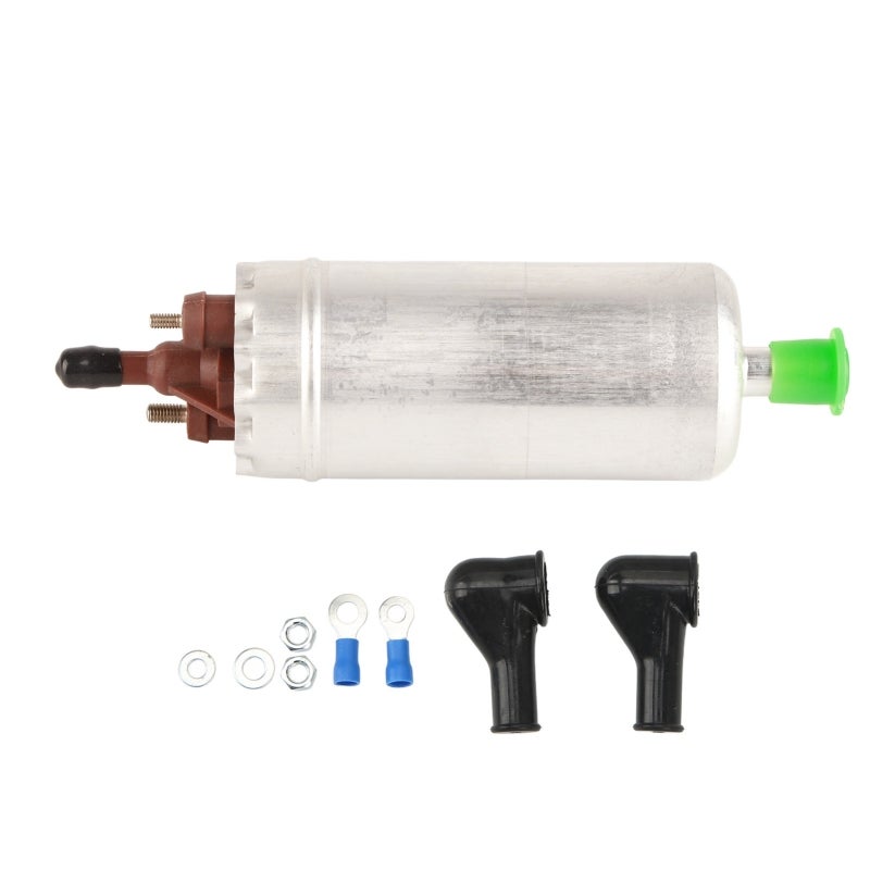 High Pressure Inline Fuel Pump 12V 6.5A 130lph 43.5psi Universal - 304 Stainless Steel for Turbo Non-Turbo Gas Fuel Injection Systems - Image 1