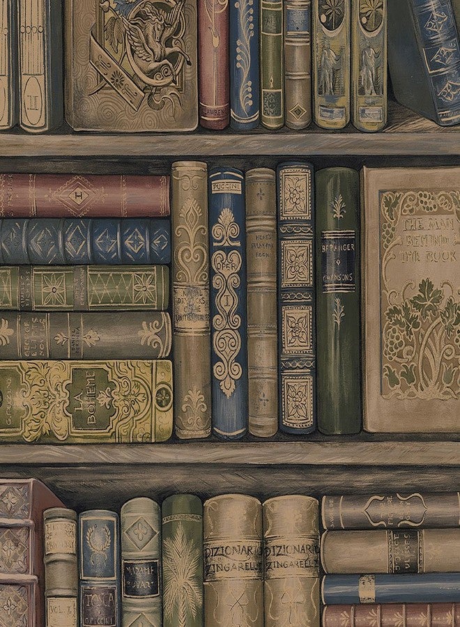 Norwall LL29570 Bookcase Wallpaper - Image 1