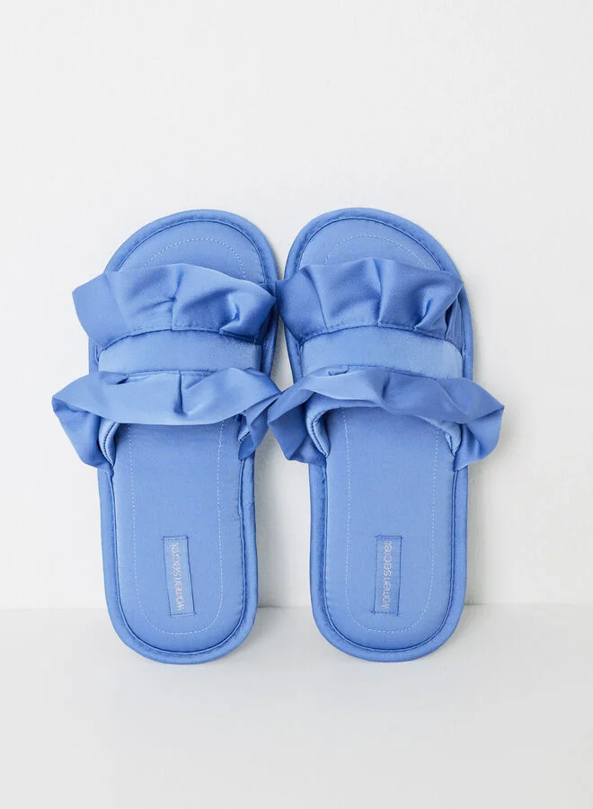 women'secret Green bow or tie bow house slippers