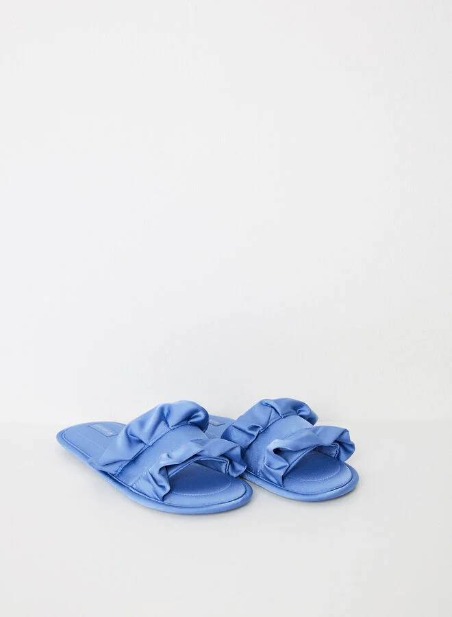women'secret Green bow or tie bow house slippers