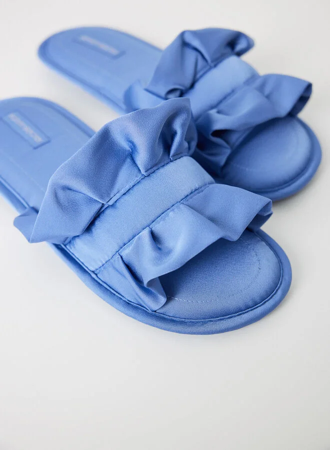 women'secret Green bow or tie bow house slippers