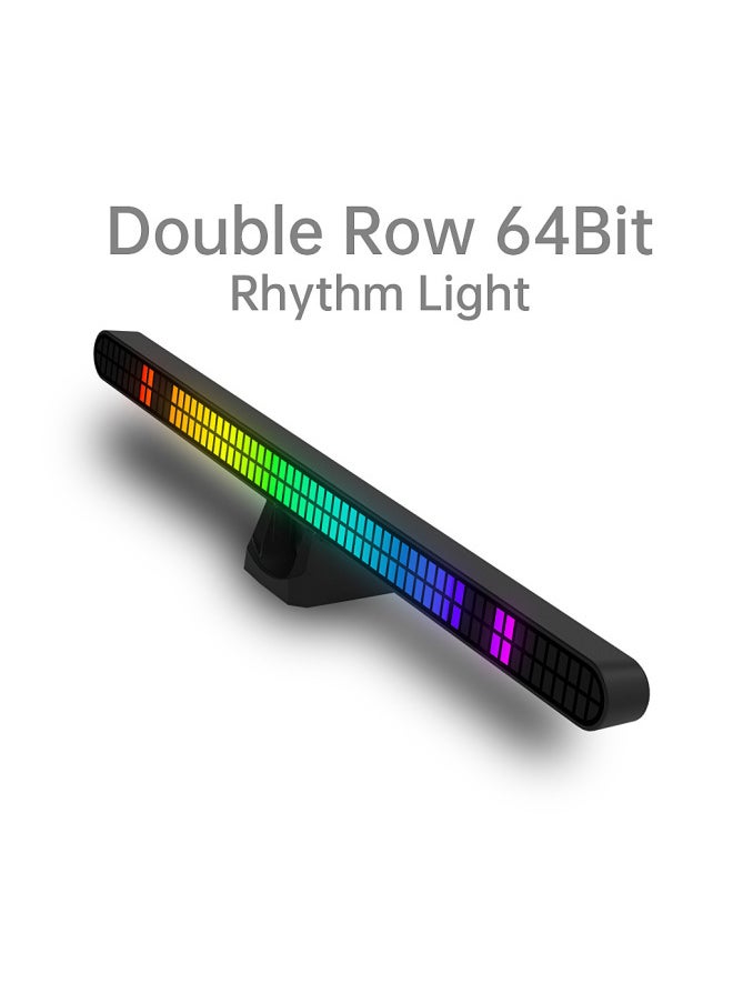 Generic - E-commerce Supply Original RGB Pickup Lights Voice-controlled Music Rhythm Lights LED Desktop Car Lights-Light Color:64-bit Double Power Strip Electric Model With Magnetic Suction - Image 1
