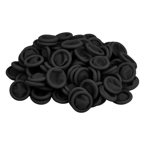 DJCIW 100PCS Disposable Latex Finger Cots,Medium Size, Fingertip Protector Gloves for Electronics Repair, Crafts, Medical Use & Industrial Applications,Thumb Covers for Finger Protection Black - Image 1