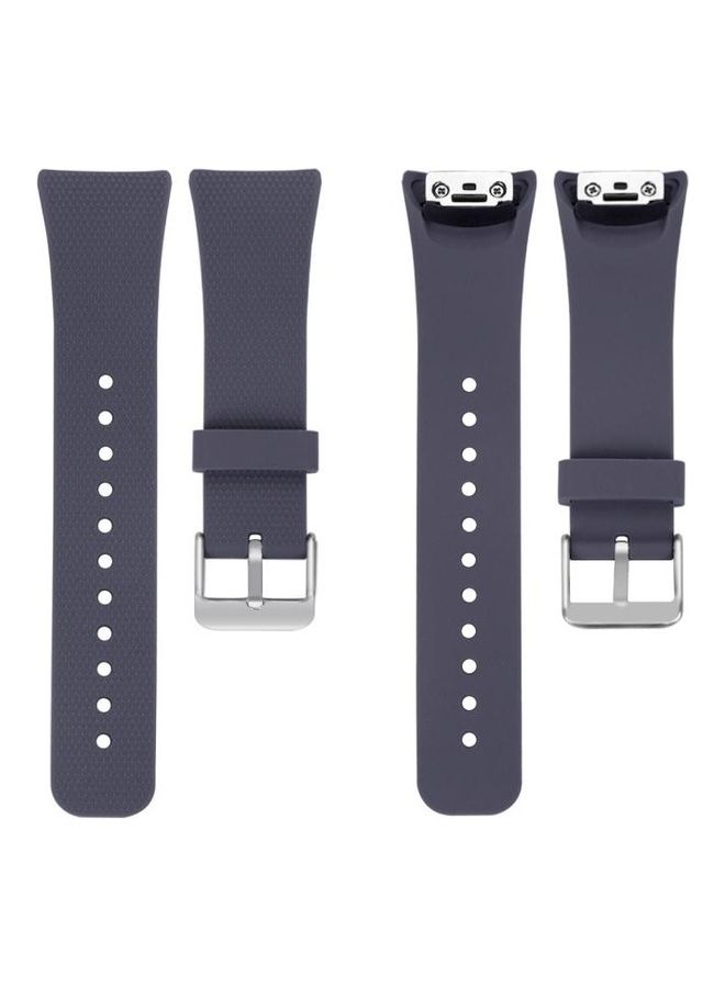 NIBEMINENT Textured Silicone TPU Strap For Samsung Galaxy Gear Fit2 3D Grey - Image 3