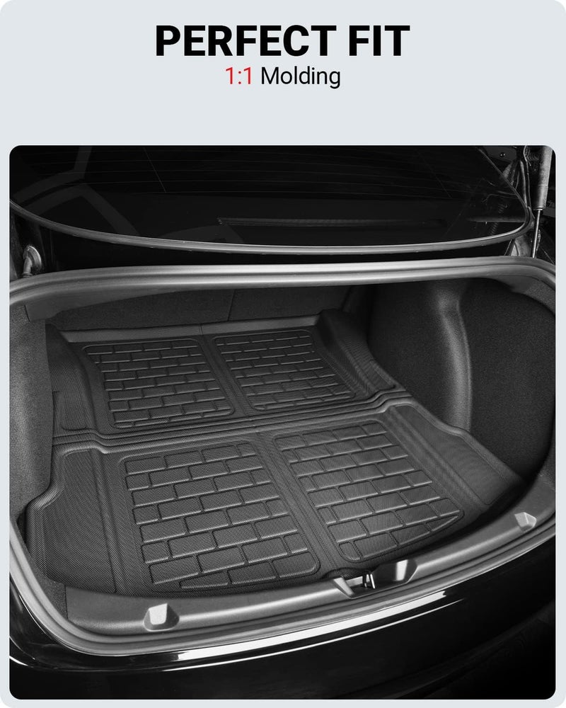 BASENOR Tesla Model 3 Trunk Mat 3D Cargo Liner All-Weather Rear Trunk Mat Waterproof Trunk Liner for Model 3 Rear Floor Mat Accessories - Image 2