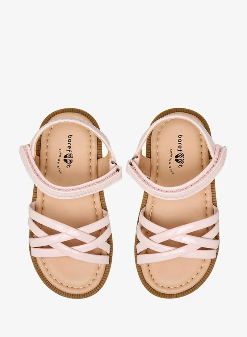 بيرفيت Girls Criss-Cross Strap Hook & Loop Sandals