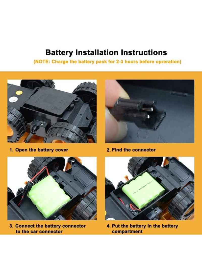 SYOSI RC Dump Truck 1：22 Scale – Remote Controlled Toy Construction Vehicle, with Includes 4WD & Rechargeable Battery, Realistic Dump Truck, Ideal Gift for Boys & Girls Ages 4-8 - Image 5