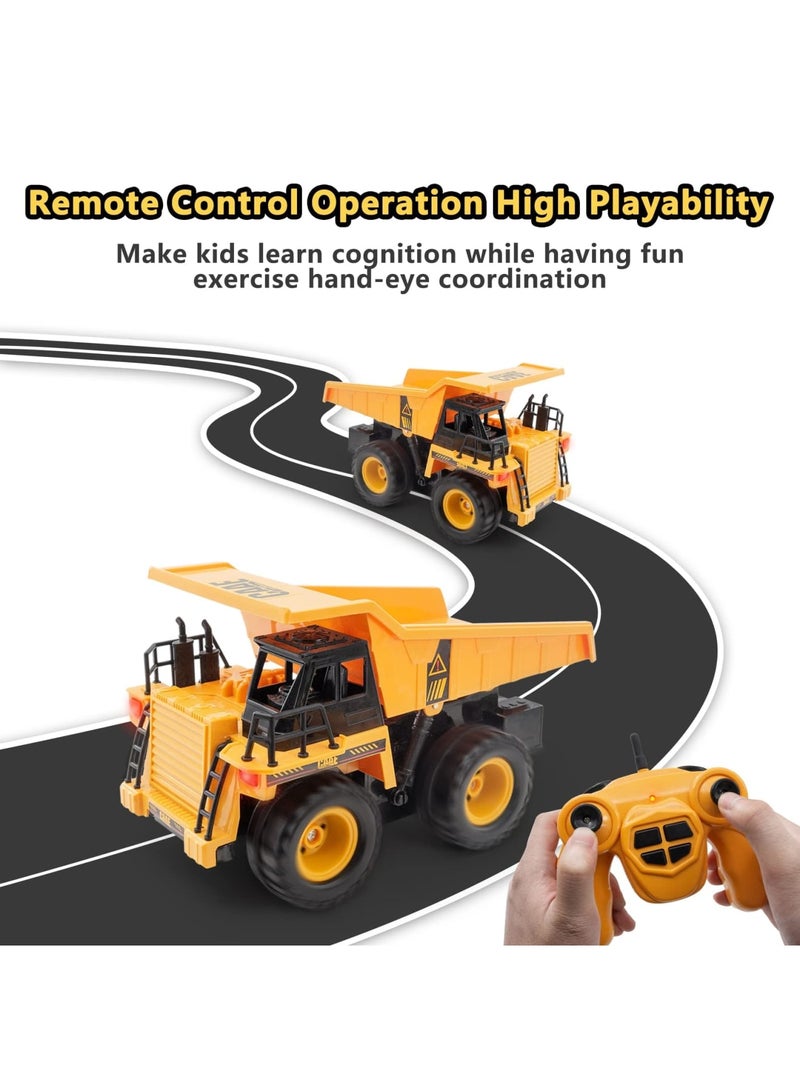 SYOSI RC Dump Truck 1：22 Scale – Remote Controlled Toy Construction Vehicle, with Includes 4WD & Rechargeable Battery, Realistic Dump Truck, Ideal Gift for Boys & Girls Ages 4-8 - Image 3