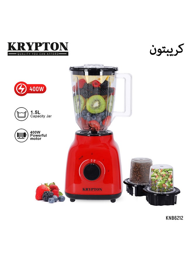 كريبتون خلاط متعدد الوظائف 3 في 1 1.5 L 400 W KNB6212 أحمر - Image 1