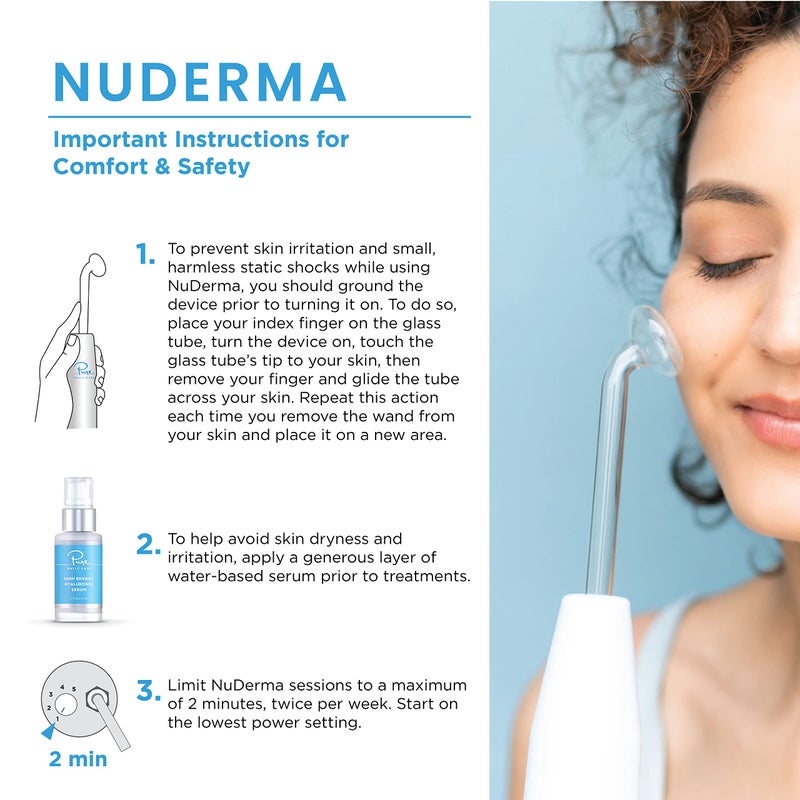 Pure Daily Care جهاز العلاج اليدوي للبشرة NuDerma المحمول من Pure Daily Care مع ضوء نيون - مضاد للشيخوخة - شد البشرة - تقليل التجاعيد - الهالات السوداء - تنقية البشرة - تحفيز الشعر وفروة الرأس - Image 4