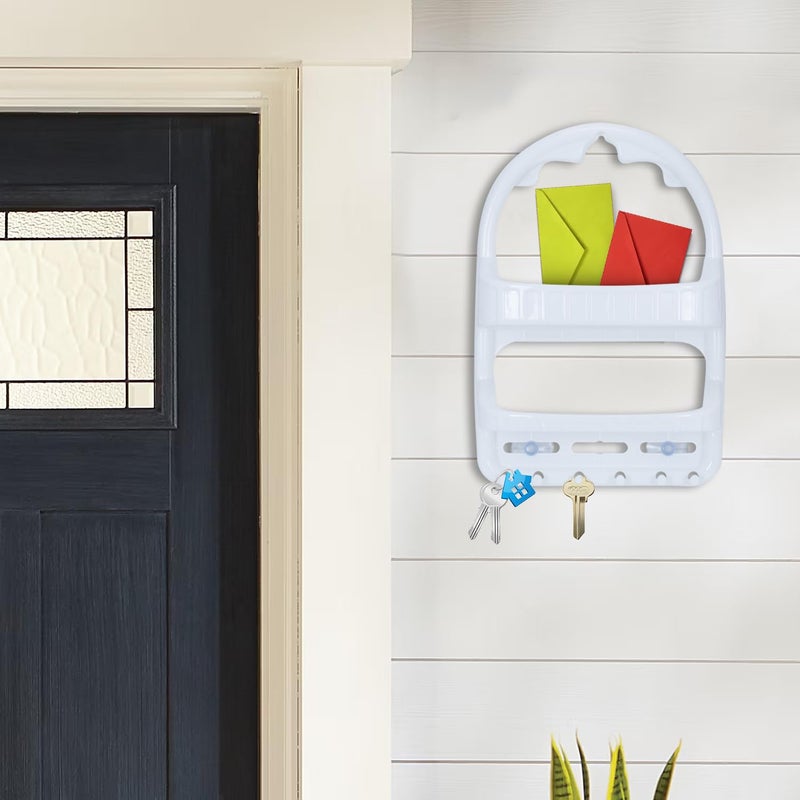 Comet Plastics 2 Multiutility Caddy With Vacuum pads For Shower, Kitchen or Main Door| Bathroom Hanging Shelf To Store Soap, Shampoo, Loofah scrubs |Hang over the Shower Head |(White Set of 2) - Image 4