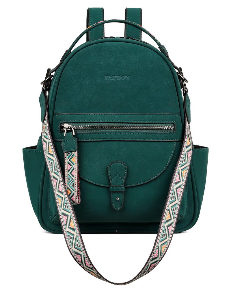 FADEON Mini Backpack Purse for Women, Designer Leather Cute Roomly Small Backpacks, Ladies Shoulder Backpack Fashion Handbag - Image 1