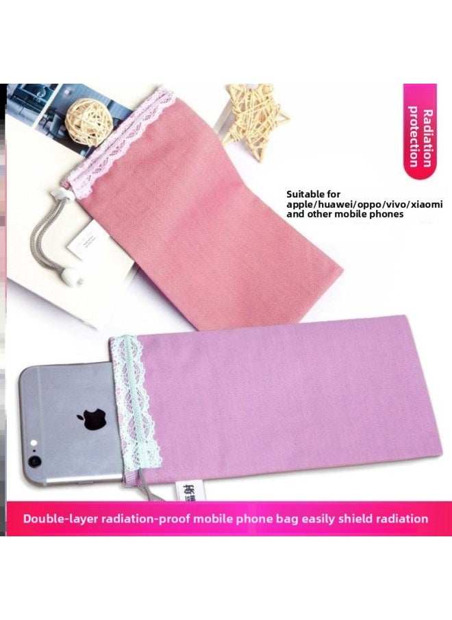 Generic Pregnant Women Anti-radiation Mobile Phone Case Mobile Phone Signal Physical Shielding Box Anti-metal Detector Shielding Bag Rest Bag-Color:(gray Silver) Double Layer Silver Radiation Radiation Phone Bag  - Image 4