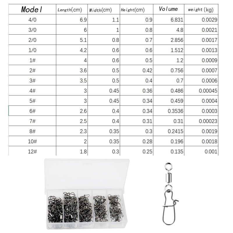 50Pcs Black Barrel Fishing Swivels Connector Enhanced for Rigs Lures Freshwater - Image 4