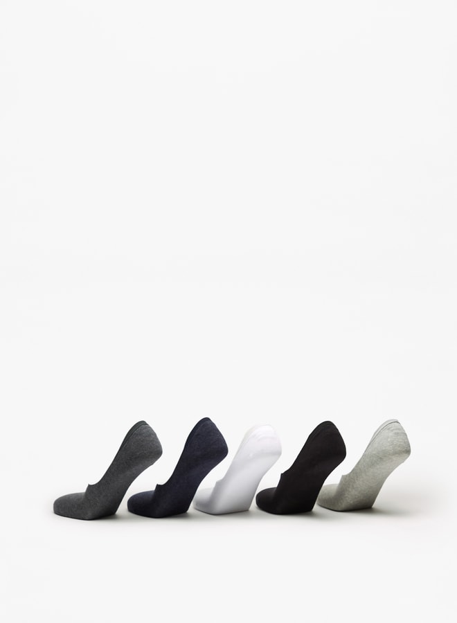 LBL Men's Solid No Show Socks - Set of 5 - Image 3