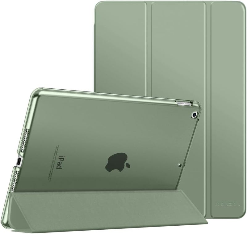 MoKo Protective Case Compatible with New iPad 9th/8th/7th Generation (2021/2020/2019), Tablet Case with Stand Matte Back Auto Sleep/Wake Function for iPad 10.2 Inch, Rose Gold, Sage Green - Image 1