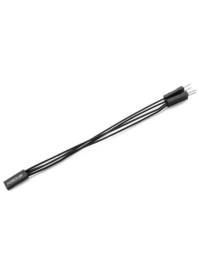 4 Pairs 2 Pin Single Female To Dual Male Black Jumper Cables For PC Motherboard Power LED Switch Reset HDD - Image 5
