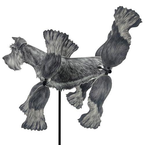 Premier Kites Whirligig Spinner Schnauzer 16" – Adorable Dog-Themed Design, Weather-Resistant Outdoor Decor, Durable & Lightweight for Patios, Yards, and Gardens - Eye-Catching Wind Spinner - Image 1