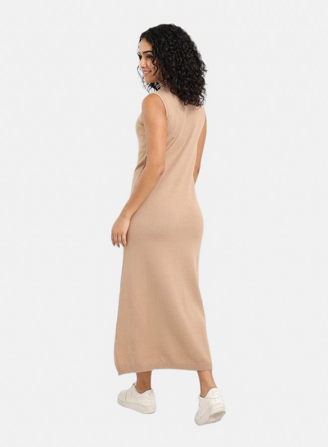 Carina Knitted Solid Sleeveless Dress - Image 4