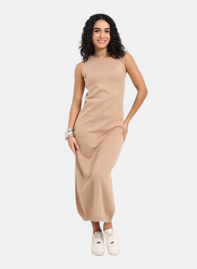 Carina Knitted Solid Sleeveless Dress - Image 1